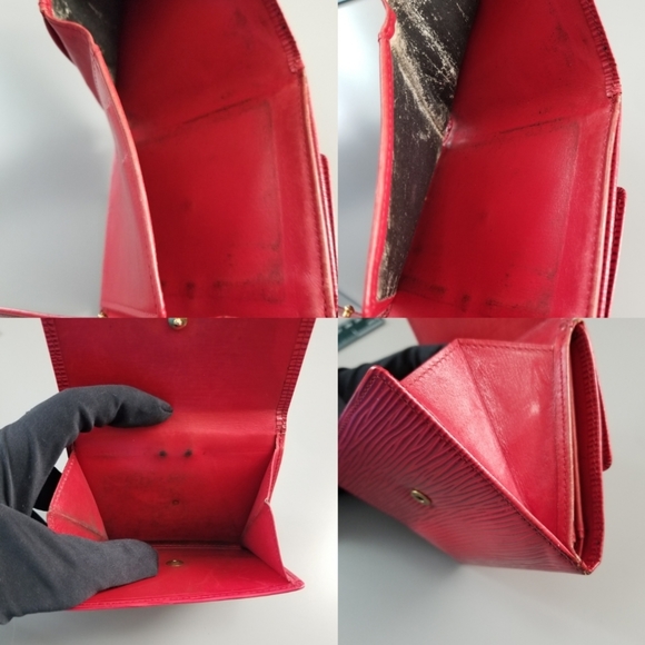 LOUIS VUITTON Red Epi Portefeuille tresor wallet - Picture 11 of 16